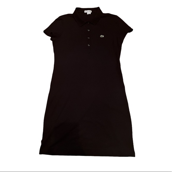 Lacoste Dresses & Skirts - Lacoste polo shirt dress solid black women’s size 40 (medium)